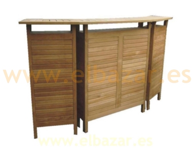Barra de bar de teca exterior plegable