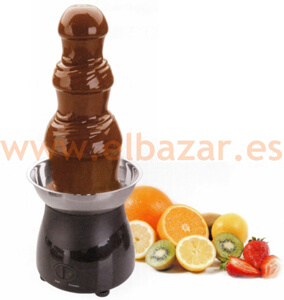 Fuente de chocolate de gran diseño color negro, altura excepcional 54cms