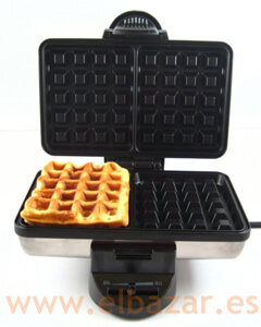 Gofrera de acero inoxidable 1000W gofres tamaño XXL