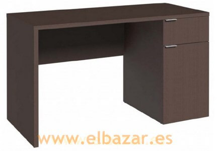 Mesa escritorio Brombes 3 cajones color wengue