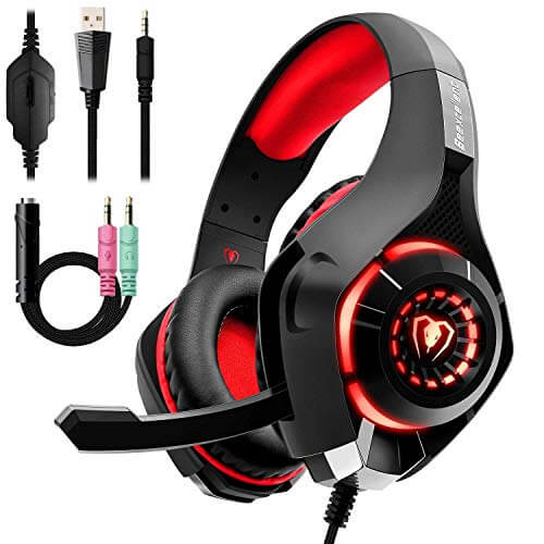 Auriculares Gaming Premium Stereo con Microfono para PS4 PC Xbox One con Cancelacion ruido