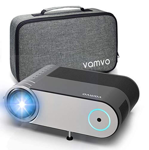 PProyector Cine Vamvo  para Casa Portátil Full HD 1080p de 50000 Horas, Compatible con HDMI, VGA, AV, USB
