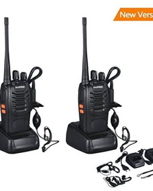 walkie talkie, BF-888S transceptor recargable 16 Canales con alcance de hasta 6 km y 5W